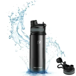 ROCKBROS Stainless Steel Insulated Water Bottle with Straw