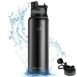 ROCKBROS Stainless Steel Insulated Water Bottle with Straw