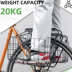 ROCKBROS Sturdy Folding Bike Basket Easy Install for Scooter, Mountain Bike Beach Cruiser