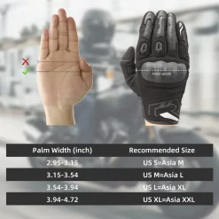 ROCKBROS Summer Motorcycle Gloves - Breathable, Touchscreen Hard Knuckle Gloves for Men Women