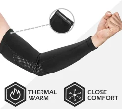 ROCKBROS Thermal Arm Warmers for Men & Women Non-Slip Cycling Running Sleeves