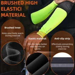 ROCKBROS Thermal Compression Arm Warmers for Men, Cycling Arm Sleeves for Winter Outdoor Activities
