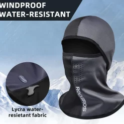 ROCKBROS Thermal Fleece Balaclava with Airholes, Windproof Helmet