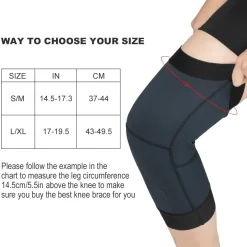ROCKBROS Thermal Knee Warmer Men Anti-Slip Knee Brace Sleeves for Winter Cycling Basketball