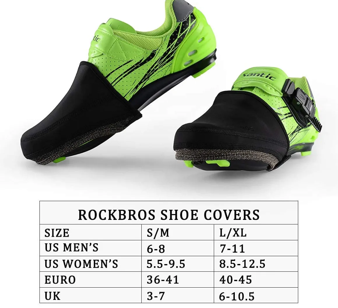 ROCKBROS Thermal Windproof Toe Covers for Cycling Shoes