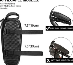 ROCKBROS Top Tube Bike Bag Bike Front Frame Bag EVA Bicycle Bag Below 6.2