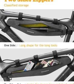 ROCKBROS Triangle Bag Waterproof Cycling Pouch 1.5 L Classified Capacity