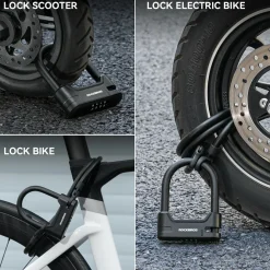 ROCKBROS U-Lock and Cable Scooter Bike Lock