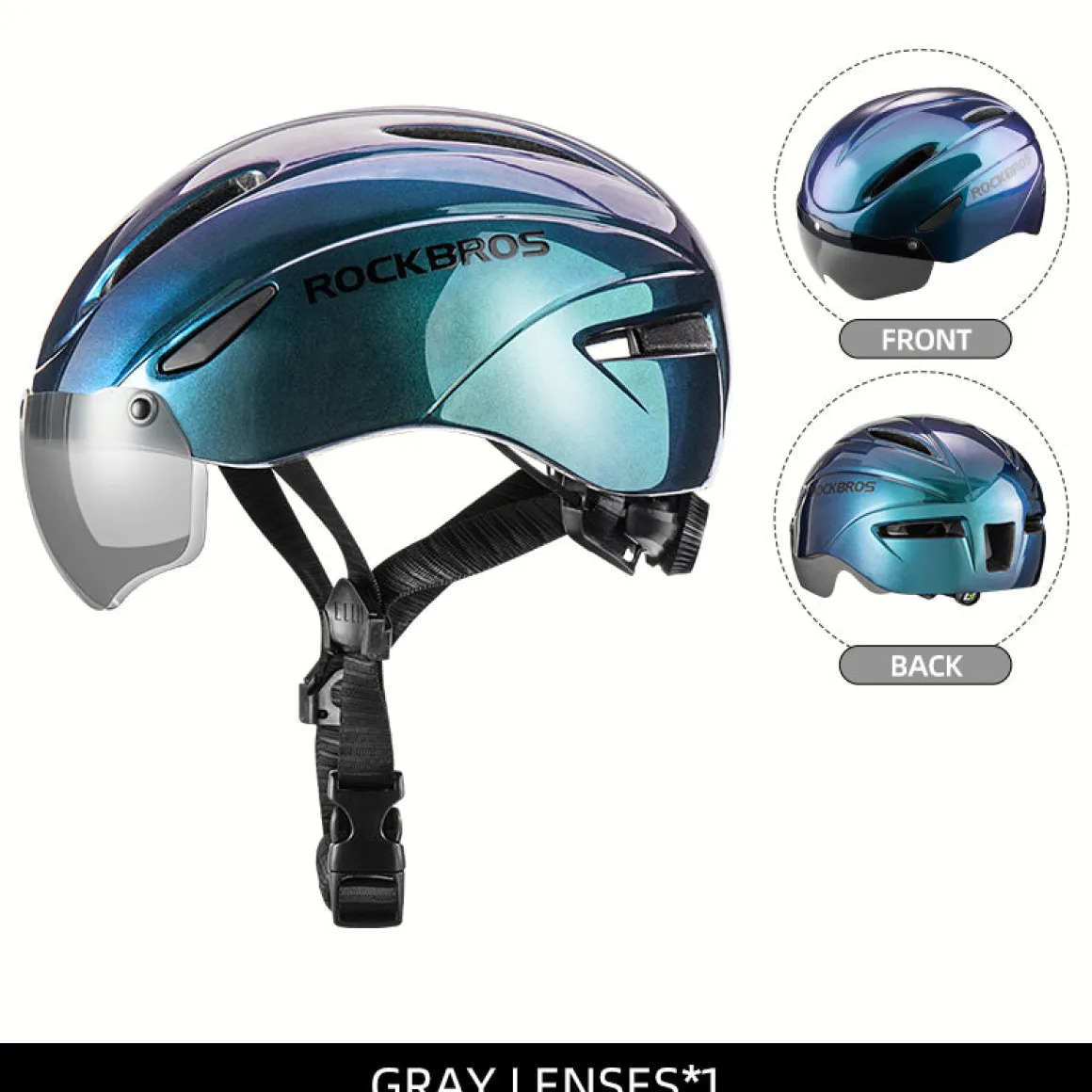ROCKBROS Ultralight Magnetic Goggles Cycling Helmet