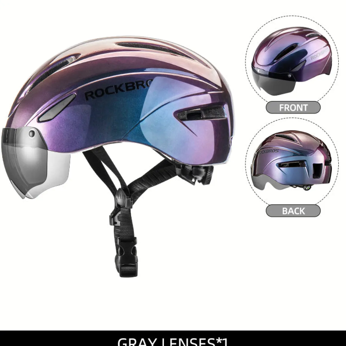 ROCKBROS Ultralight Magnetic Goggles Cycling Helmet