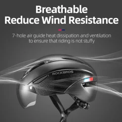 ROCKBROS Ultralight Magnetic Goggles Cycling Helmet