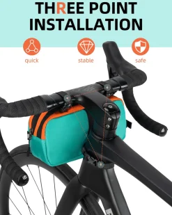 ROCKBROS Urban Rider Series Bike Handlebar Bag Large Capacity Shoulder Strap