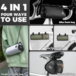 ROCKBROS Versatile 2 in 1 Bike Bag Waterproof Handlebar Bag With Shoulder Strap