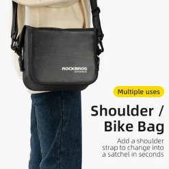 ROCKBROS Waterproof Bicycle Bag Folding Bike Front Basket Shoulder Pack Handlebar Bag