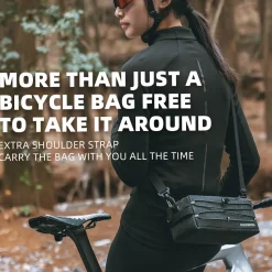 ROCKBROS Waterproof Bike Handlebar Bag Front Frame Storage Bag with Shoulder Strap