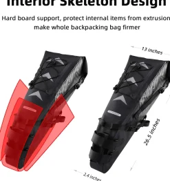 ROCKBROS Waterproof Bikepacking Saddle Bag 14L Adjustable Capacity Easy Install