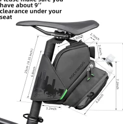 ROCKBROS Waterproof Bike Saddle Bag with Water Bottle Holder