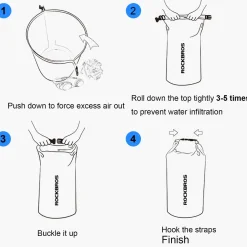 ROCKBROS Waterproof Dry Bag Heavy Durable Beach Backpack 2L 5L 10L 20L 30L Floating Dry Sack