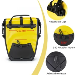 ROCKBROS Waterproof 27L Large Capacity Bike Rear Rack Bicycle Pannier Bag Waterproof