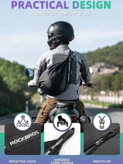 ROCKBROS Waterproof Motorcycle Helmet Backpack 7L Lightweight Storage Bag