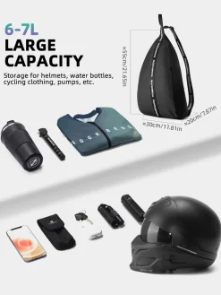 ROCKBROS Waterproof Motorcycle Helmet Backpack 7L Lightweight Storage Bag
