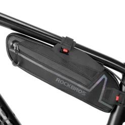 ROCKBROS Water Resistant Bike Triangle Frame Bag, Colorful Reflective 1.5L