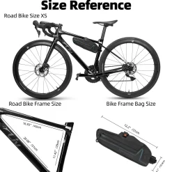 ROCKBROS Water Resistant Bike Triangle Frame Bag, Colorful Reflective 1.5L