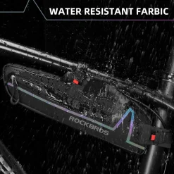 ROCKBROS Water Resistant Bike Triangle Frame Bag, Colorful Reflective 1.5L