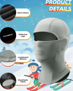 ROCKBROS Windproof Winter Balaclava Ski Mask for Kids