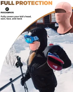 ROCKBROS Windproof Winter Balaclava Ski Mask for Kids