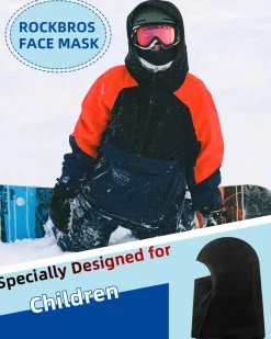 ROCKBROS Windproof Winter Balaclava Ski Mask for Kids