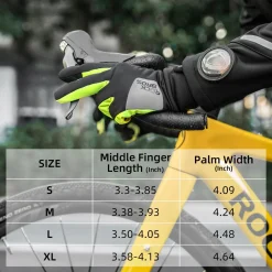 ROCKBROS Windproof Winter Cycling Padded Thermal Gloves for Men Women