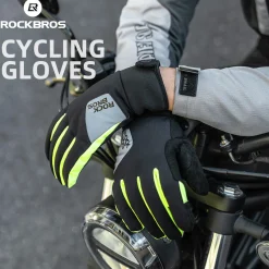 ROCKBROS Windproof Winter Cycling Padded Thermal Gloves for Men Women