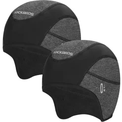 ROCKBROS Winter Cycling Caps for Men Women Windproof Hat with Sun Visor Under Helmet Liner