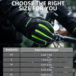 ROCKBROS Winter Cycling Gloves, Windproof Thermal Touchscreen Gloves for Men Women