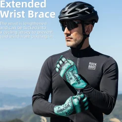 ROCKBROS Winter Cycling Gloves Men’s Thermal Windproof Full Finger MTB Gloves