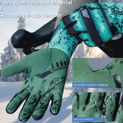 ROCKBROS Winter Cycling Gloves Men’s Thermal Windproof Full Finger MTB Gloves