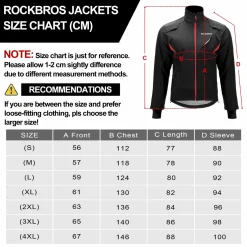 ROCKBROS Winter Cycling Jacket Thermal Fleece Windproof Jacket Running Biking Hiking