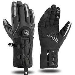 ROCKBROS Winter Gloves for Men Full Finger Touchscreen Cycling Gloves for Hiking Motorcycle