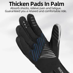 ROCKBROS Winter Gloves for Men Full Finger Touchscreen Cycling Gloves for Hiking Motorcycle