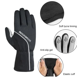 ROCKBROS Winter Gloves for Men Women Winter Cycling Gloves Windproof