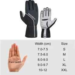 ROCKBROS Winter Gloves for Men Women Winter Cycling Gloves Windproof