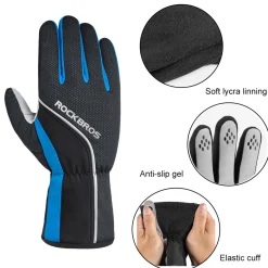 ROCKBROS Winter Gloves for Men Women Winter Cycling Gloves Windproof