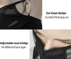 ROCKBROS Winter Neck Gaiter Warmer with Ear Loops Cold Weather