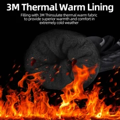 ROCKBROS Winter Ski Gloves Waterproof 3M Thinsulate Touch Screen Thermal Gloves for Men Women