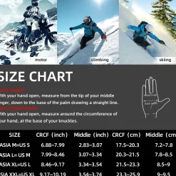 ROCKBROS Winter Ski Gloves Waterproof 3M Thinsulate Touch Screen Thermal Gloves for Men Women