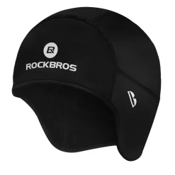 ROCKBROS Winter Skull Cap Helmet Liner, Thermal Cycling Beanie with Glasses Holes