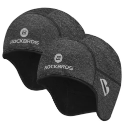 ROCKBROS Winter Skull Cap Helmet Liner, Thermal Cycling Beanie with Glasses Holes