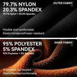 ROCKBROS Winter Sports Fleece Pants – Windproof & Soft for 32~41℉