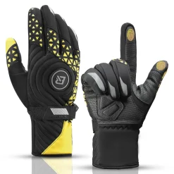 ROCKBROS Winter Thermal Cycling Warm Windproof Anti-Slip Gloves Touchscreen for Men Women